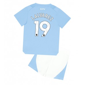 Manchester City Julian Alvarez #19 Domaci Dres za Dječji 2023-24 Kratak Rukavima (+ kratke hlače)